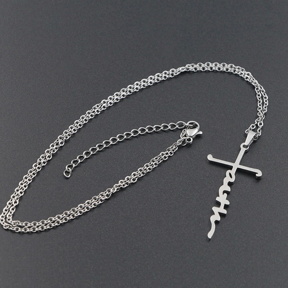 GOLD cross faith necklace - Picture 2 of 6